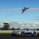 Illustration for article titled Heres The Last Avro Vulcan Flying Over An Aston Vulcan